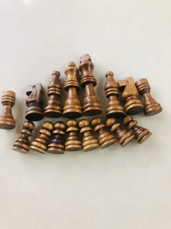 16Pcs Wooden Chess Pieces Set 64mm King - Image 7