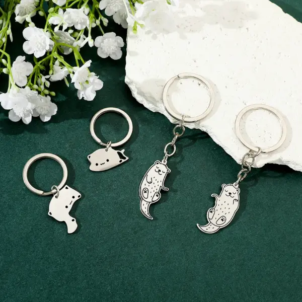 Otter Design Stainless Steel Keychain Set - Image 3