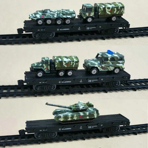 NX70 Black Flatbed Train Carriage Model - Image 4