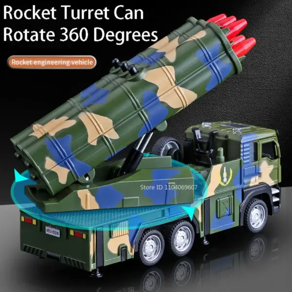 1:32 Scale Metal Rocket Launcher Model Car - Image 4