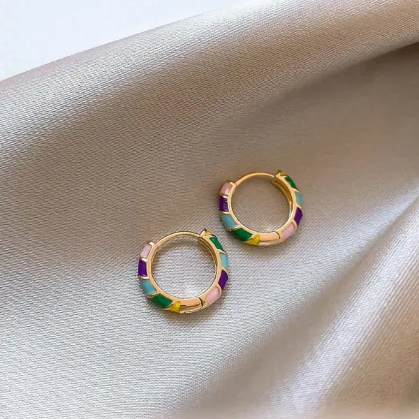 Smooth Metal Chunky Hoop Earrings 72mm x 45mm - Image 11