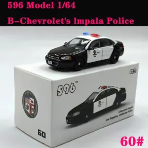 1/64 Scale Chevrolet Impala Police Model Car 15 S70542b62f7cc4453a02f498eb1ea39cbI