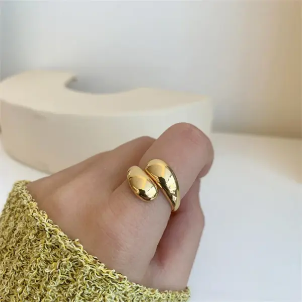 Bold Gold Silver Plated Dome Ring for Women - Image 3