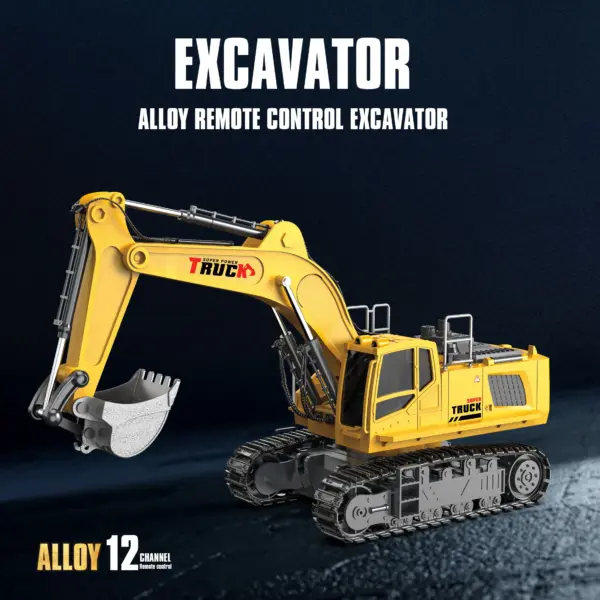 1/18 RC Excavator Electric Toy with 12+ Channels - Image 3