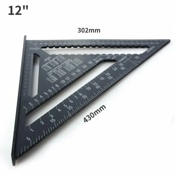 7-Inch Aluminum Alloy Triangle Ruler Tool - Image 2