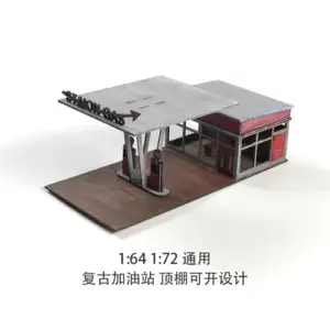 1/72 Scale Wooden Gas Station Model Kit 15 S714d072c8f304c14bf6ceb33d8bc9bb0W