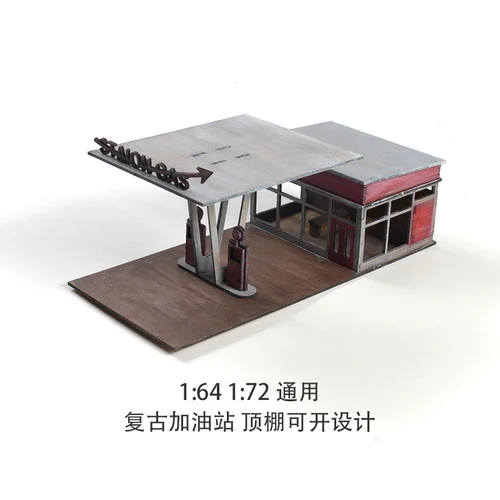 1/72 Scale Wooden Gas Station Model Kit 8 1/72 Scale Wooden Gas Station Model Kit - Image 8