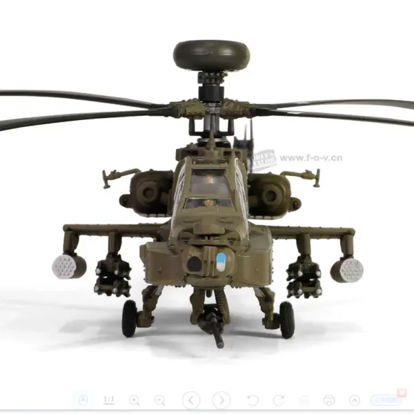 1:72 Scale US Army AH-64D Apache Model - Image 4