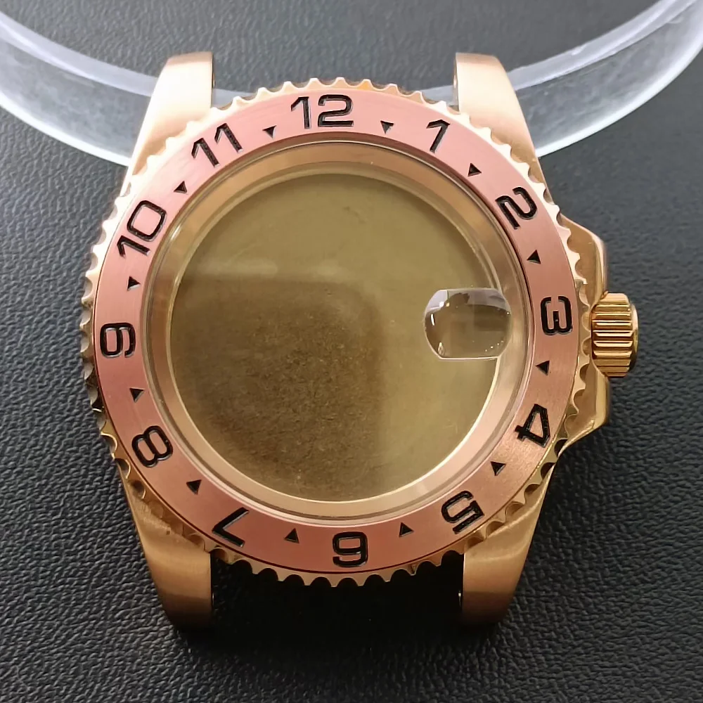 NH35 GMT Steel Watch Case 40.5mm Silver 20 NH35 GMT Steel Watch Case 40.5mm Silver - Image 20