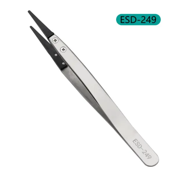 ESD Tweezers with Replaceable Tips and Steel Body - Image 8
