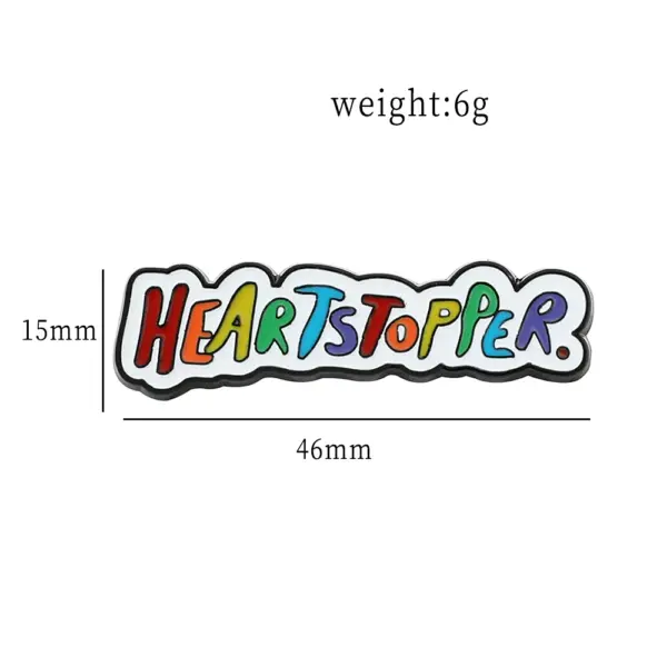 Colorful Heartstopper Enamel Pin Brooch - Image 3