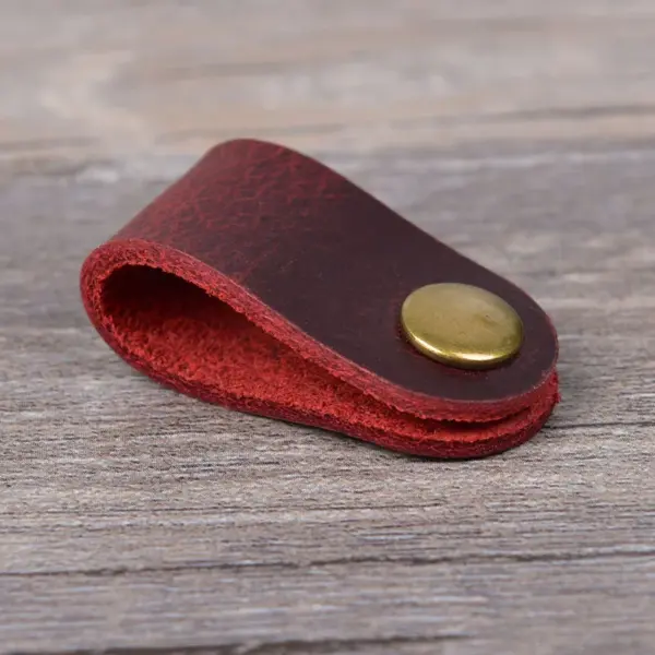 Genuine Leather Earphone Cable Winder Organizer - Image 5