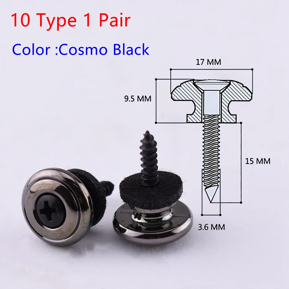 Guitar and Bass Strap Button Pins Set 10 Guitar and Bass Strap Button Pins Set - Image 10