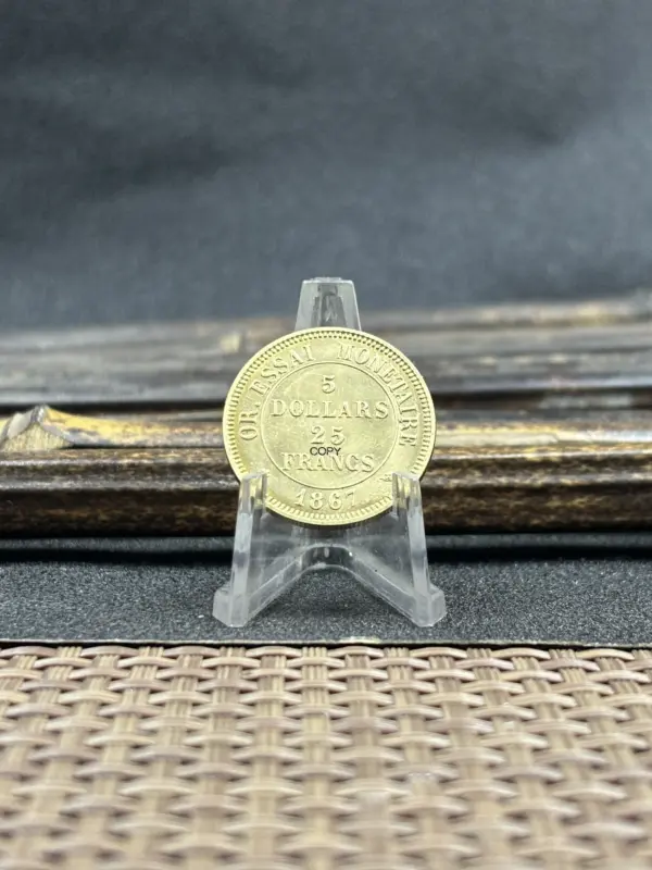 Napoleon III 1867 Commemorative Replica Coin - Image 4