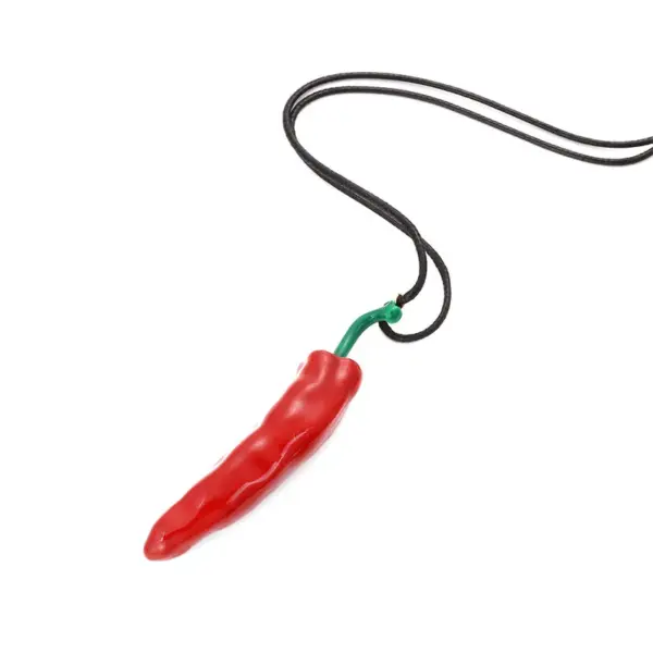 Bohemian Vintage Red Pepper Pendant Necklace - Image 5