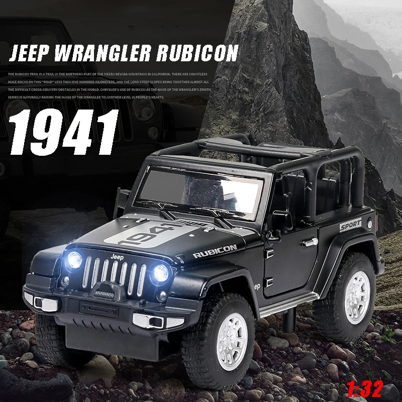 1:32 Jeep Wrangler Rubicon Diecast Model Car 4 1:32 Jeep Wrangler Rubicon Diecast Model Car - Image 4