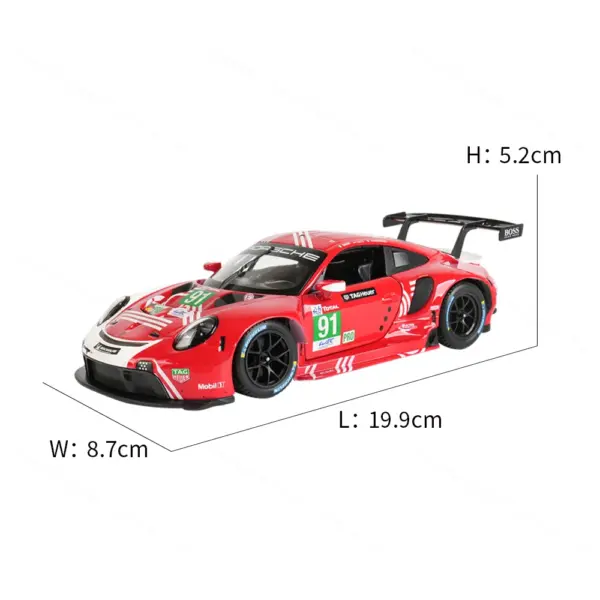 Bburago 1:24 Porsche 911 RSR LM 2020 Model - Image 3