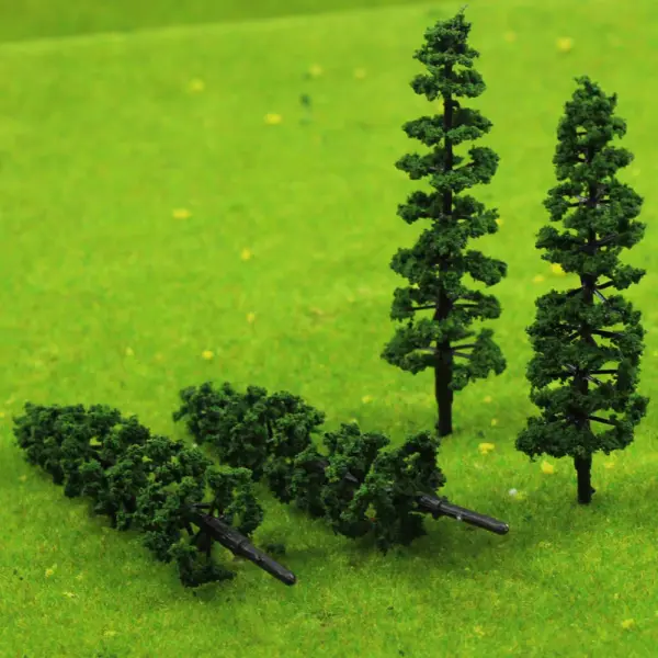 80pcs HO OO Scale Green Trees 1:87 Model Scenery - Image 4