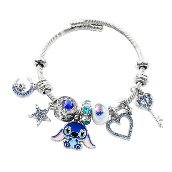 Trendy Disney Stitch Heart Beaded Bracelet - Image 15