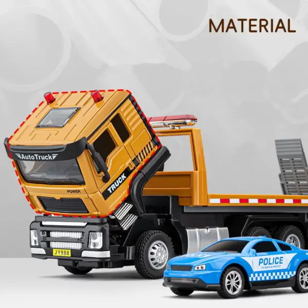 1:50 Alloy Pull Back Flatbed Car Model - Image 4