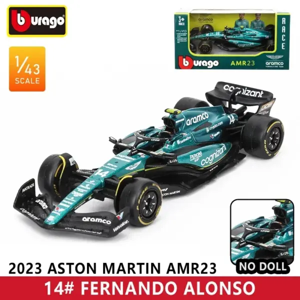 Bburago 1:43 F1 Racing Car Model Red Bull RB20 - Image 40