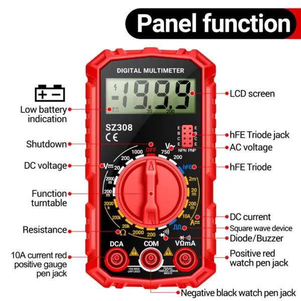 Digital Multimeter High-Precision Voltage Tester - Image 5