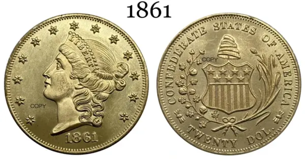 Confederate Double Eagle 20 Coin Replica - Image 5