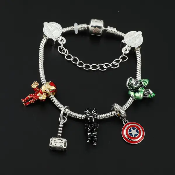 Iron Man Pendant Bracelet with Aesthetic Beads - Image 7
