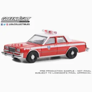 1:64 Scale Plymouth Gran Fury Fire Truck Model