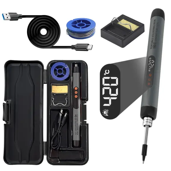 Portable USB Soldering Iron Set Adjustable Temp - Image 9