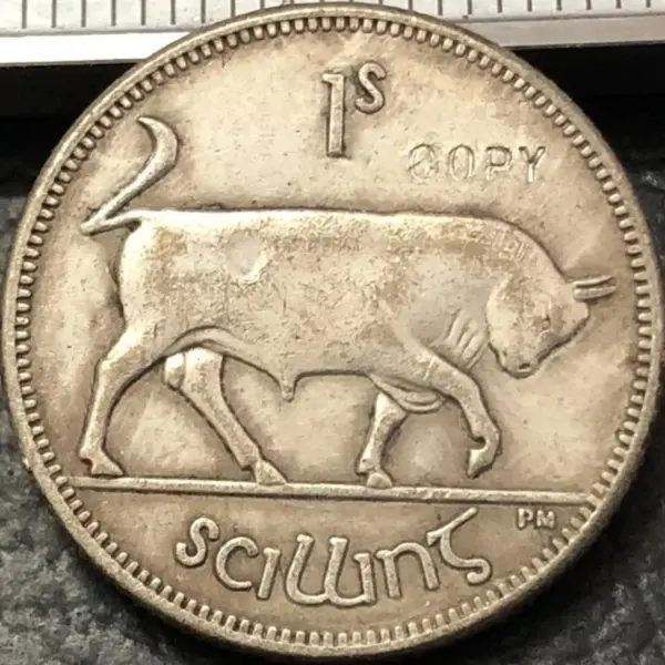 1928 Ireland 1 Schilling Silver Plated Coin - Image 2