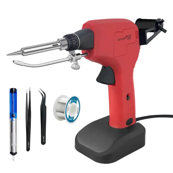 80W Manual Soldering Gun with Heating Base - Image 4
