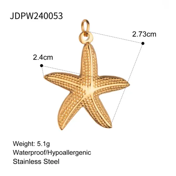 Stainless Steel Sea Shell Starfish Charms - Image 15