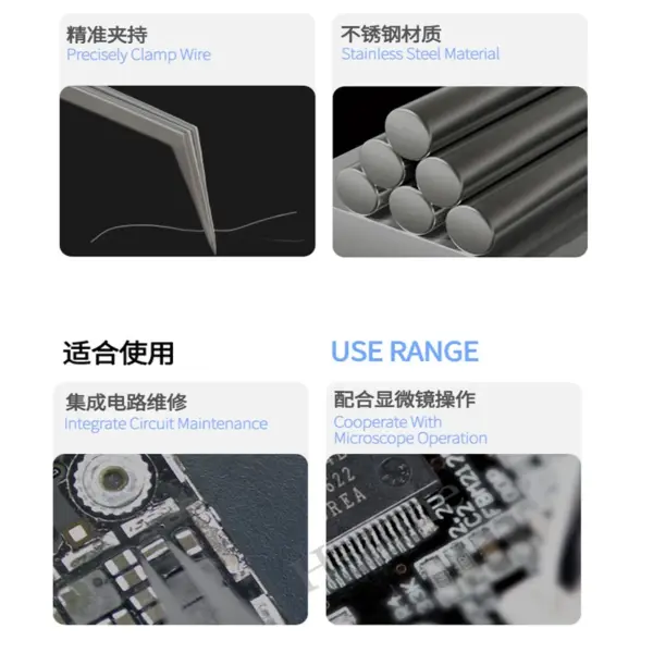 Precision Stainless Steel Tin Positioning Tweezers - Image 3