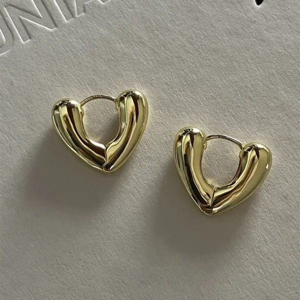 Heart Shaped Vintage Hoop Earrings - Image 27