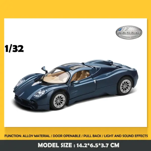 Official Pagani Utopia Sport Car Model Diecast Toy - Image 7