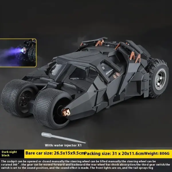 1:18 Batmobile Tumbler Diecast Model Car - Image 7