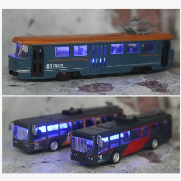 90 Scale Alloy Retro Tram Model - Image 3