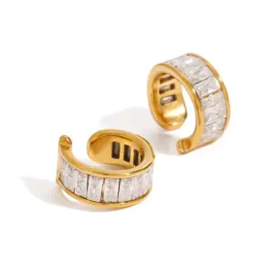 Gold Plated Stainless Steel C-shape Ear Clips