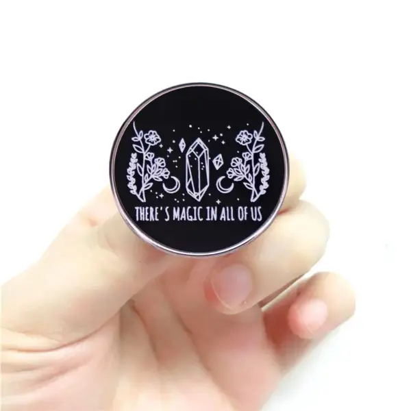 Witchy Crystal Badge Brooch Magic Design - Image 3