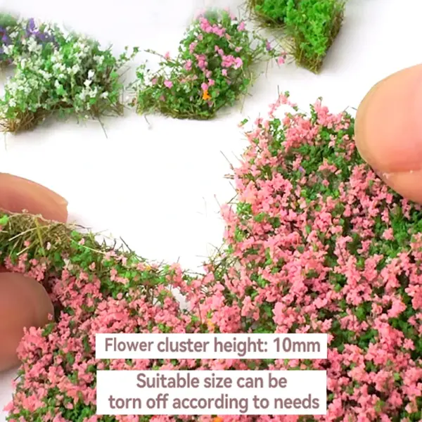 Miniature Grass Clusters for Train Layouts