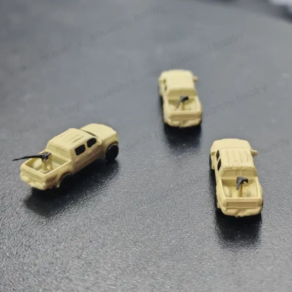 5PCS 1/350 Scale Military Pickup Truck Models - Image 2