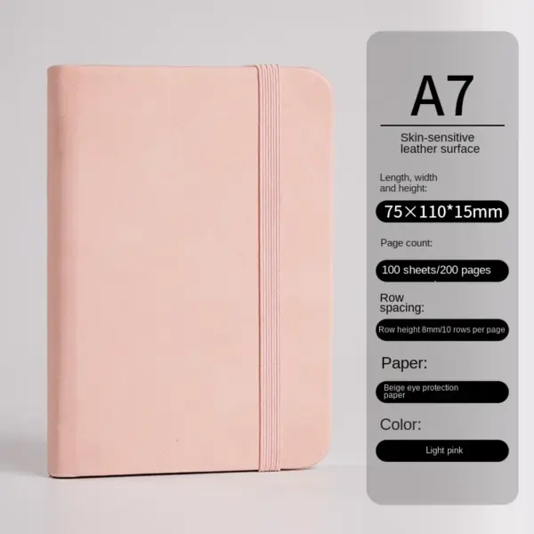 Portable A7 Mini Notebook Small Leather Notepad - Image 10
