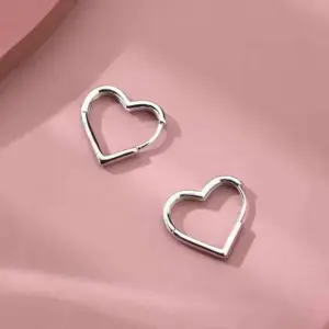 Heart Shaped Vintage Hoop Earrings