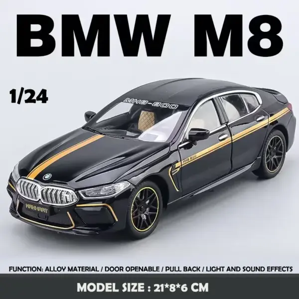 1:24 BMW M8 Supercar Alloy Model Car - Image 9