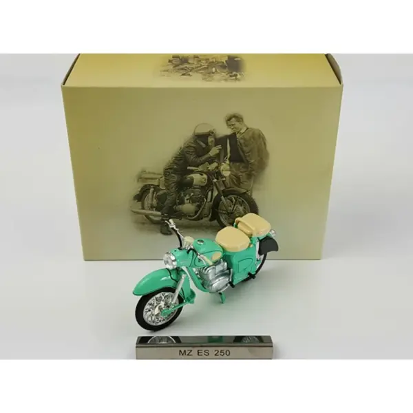 Atlas Diecast MZ ES 250 Green Motorcycle Model - Image 2