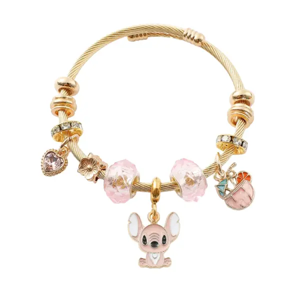 Trendy Disney Stitch Heart Beaded Bracelet - Image 13
