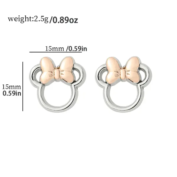 Mickey Mouse Bowknot Stud Earrings - Image 6