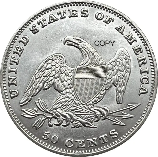 Silver-Plated 1837 Commemorative Coin Collectible - Image 2