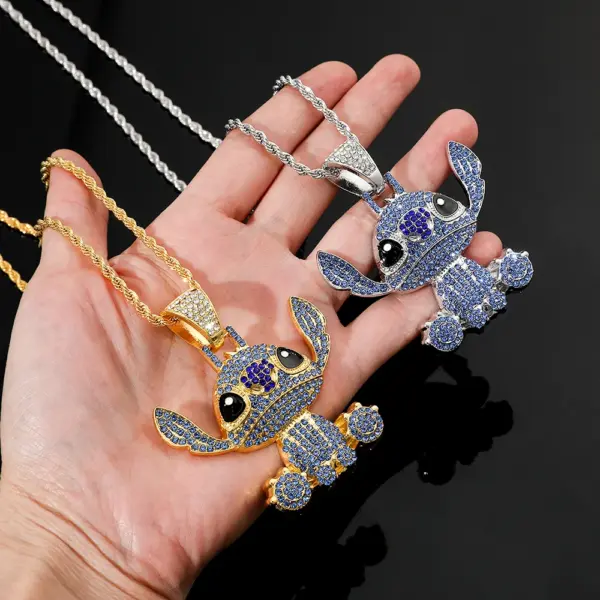 Kawaii Stitch Hip Hop Pendant Necklace - Image 5